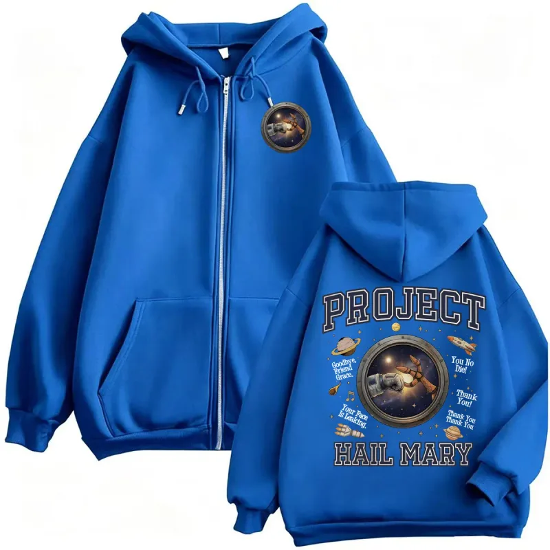 Project Hail Mary Sweatshirts Jacke Mäntel Rocky Jazz Hands Amaze Zip Up Hoodies Männer Frauen Mode Hochwertige Reißverschlusspullover