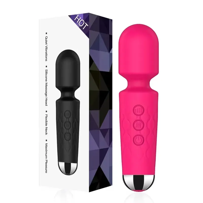 Powerful 20 Speeds Magic Wand Clitoris Stimulator G-Spot Massager Rechargeable Portable Sex Toy for Women — image 7