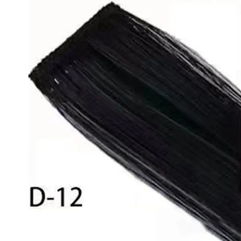 Synthetic 10Pcs colorful Hair Extensions Clip in Colored Party Highlights Extension for Kids Girls Long Straight Hairpiece