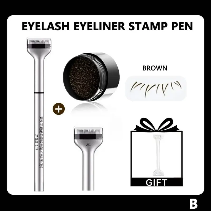 Lower Eyelash Stamp Lazy Lower Eyelash Stamp Makeup Mascara Natural-looking Convenient Cosmetics 2-in-1 Eyelash Stick Begin