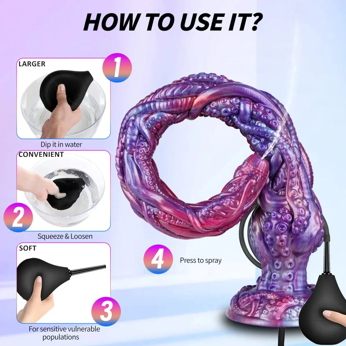 Octopus Tentacles Ejaculation Dildo Extra-Long Monster Dick Anal Plug Squirting Penis Buttplug Παιχνίδια σεξ ενηλίκων για άνδρες γυναίκες BDSM