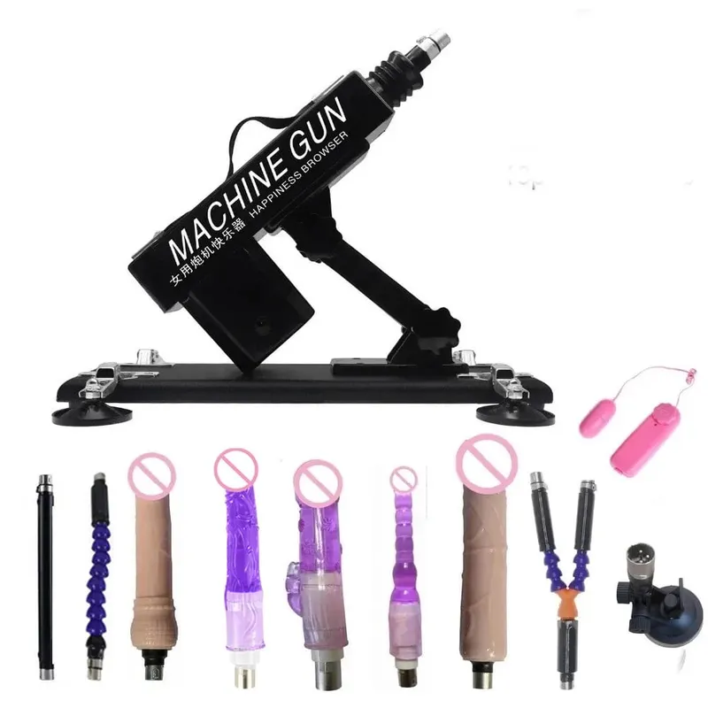 Strong Motor Automatic Vibartor Sex Machine with Dildo Attachments Adjustable Gun Love Machine Sex Toys for Man Women Adult Game