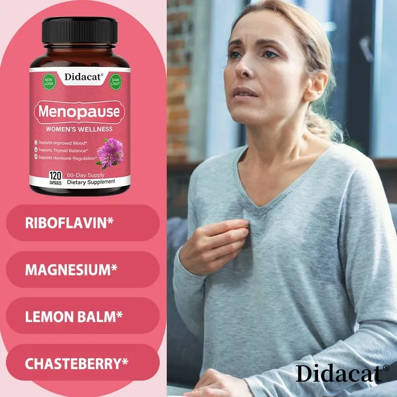 Menopause Relief Capsules Support Weight Management Improves Metabolism Mood Supplements Anti-Stress Fatigue and Anxiety