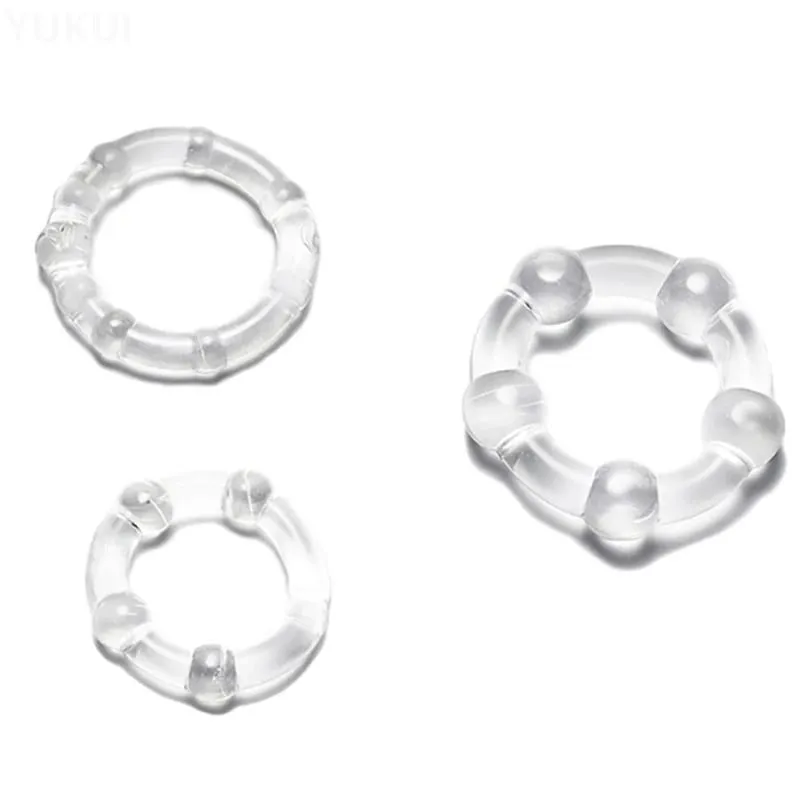 3 Pcs/Set Cock Ring Delay Ejaculation Penis Ring Sex Toys For Men Dick Enlargement Silicone Adult Supplies 18+ Stronger Erection