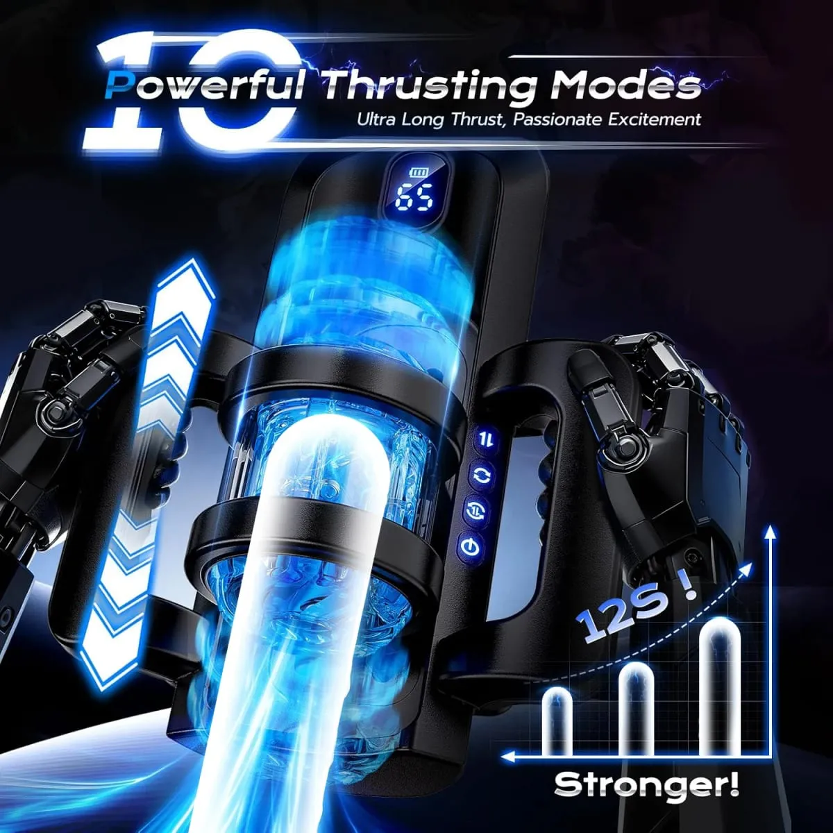 Thrusting High Speed Male Masturbator Machine Automatic Telescopic Masturbation Cup Handsfree Sex Toy For Men — image 6