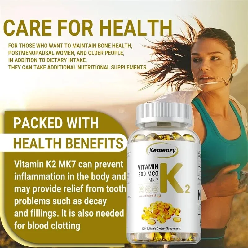 Vitamin K2 MK-7 Supplement - Supports Calcium Absorption Bones Joint Immunity and Heart Health Easy To Swallow — image 6