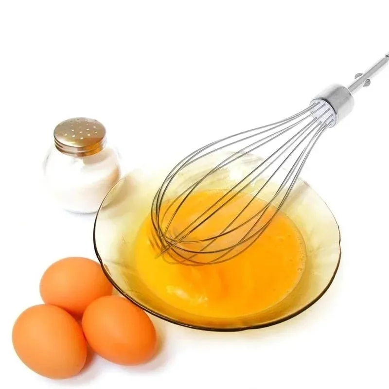 Stainless Steel Egg Beater Stainless Whisk Kitchen Wire Balloon Whisk Milk Egg Beater Egg Mixing Electric Hand Mixer Beaters — image 3