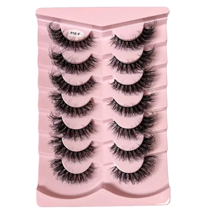 Classic 3D Volume Faux Mink Lashes Natural Look Fluffy False Eyelashes Wispy Cat Eye Lashes Fluffy 3D Mink Lashes