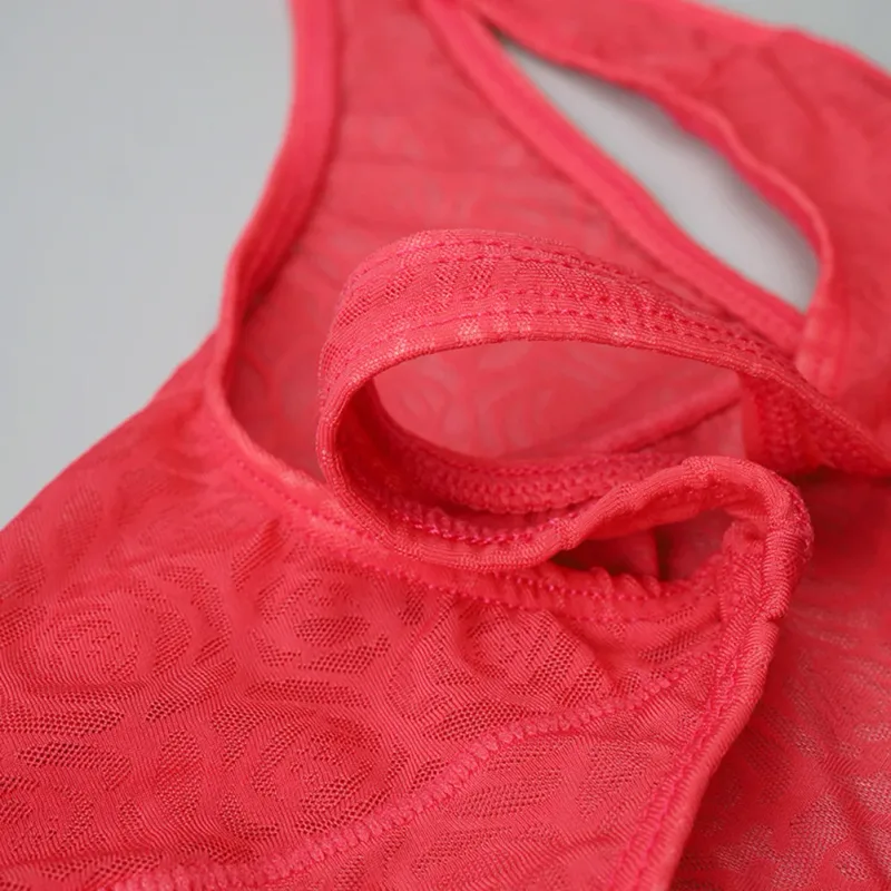 Männer Spitze Jacquard G-string Unterwäsche Hohe Dehnbare Große Tasche Tanga Höschen Sexy Homosexuell Erotische T-back Unterhose