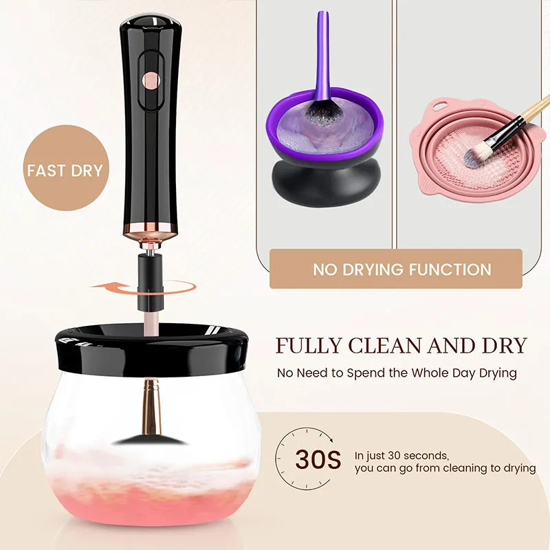 Professional Electric Makeup Brush Cleaner Fast Washing Drying Make up Brushes Cleaning Makeup Brush Tools Accessories