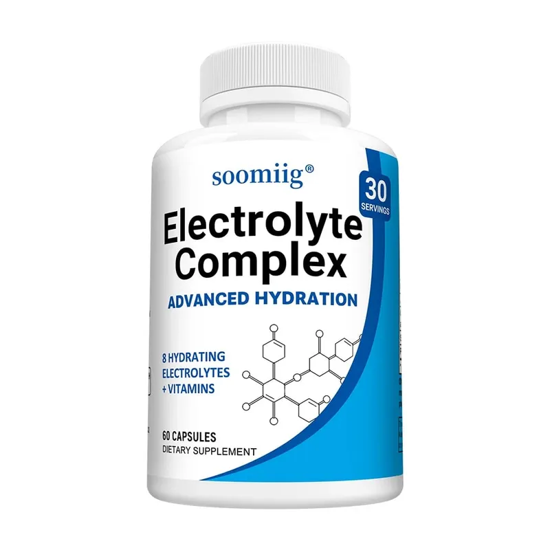 Capsules de sels d'électrolytes avec magnésium B6 B12, potassium et zinc, hydratation rapide, réduit les crampes musculaires, favorise la récupération