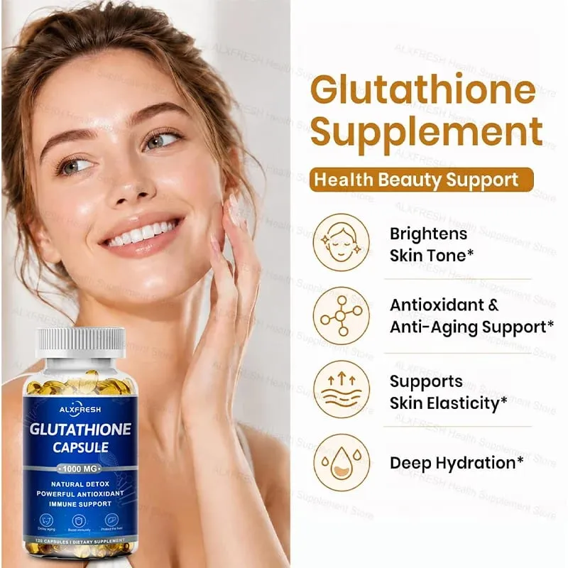 Liposomal Glutathione 1000 mg - Suplemen Sokongan Antioksidan dan Imun - Detoksifikasi dan Sokongan Hati