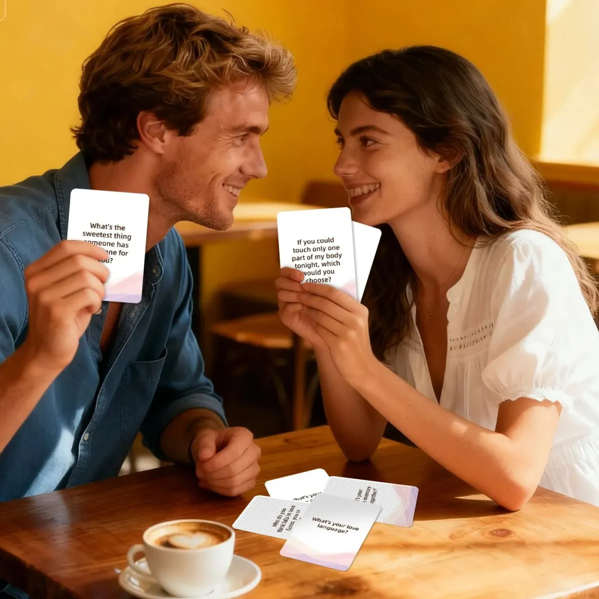 50Pcs Couple Interactive Question Cards Fun Intimate Conversation Cards Relationship Bonding Game Cards for Lovers