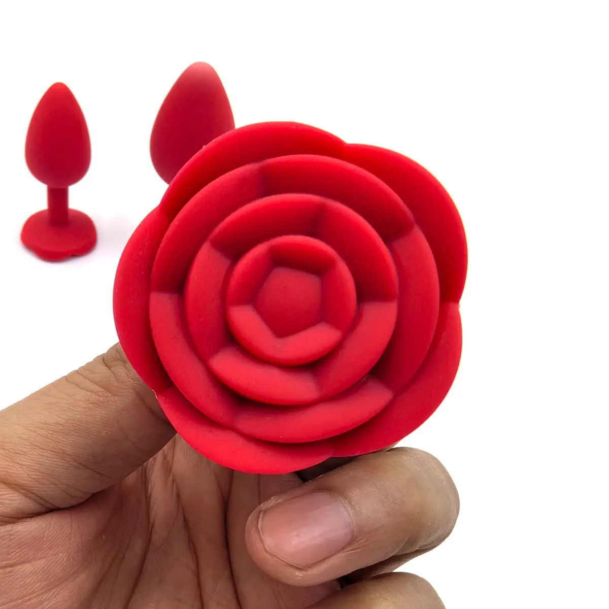 Plug Anal en Silicone souple fleur de Rose débutant à expert 3 tailles godemichet Anal Anus formateur godes Adule jouets sexuels pour Couple femmes hommes