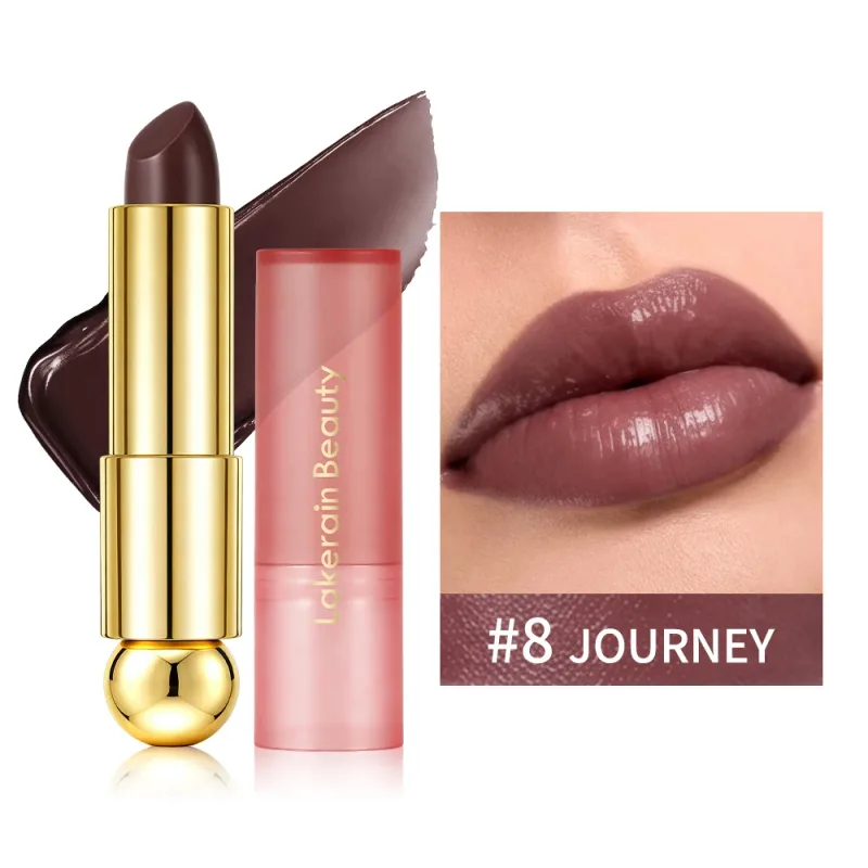 3‑in‑1 Solid Tinted Lip Oil Stick Glass Plump Glossy Finish Buildable Color Nourishing Apple Seed Oil Lip Care Makeup