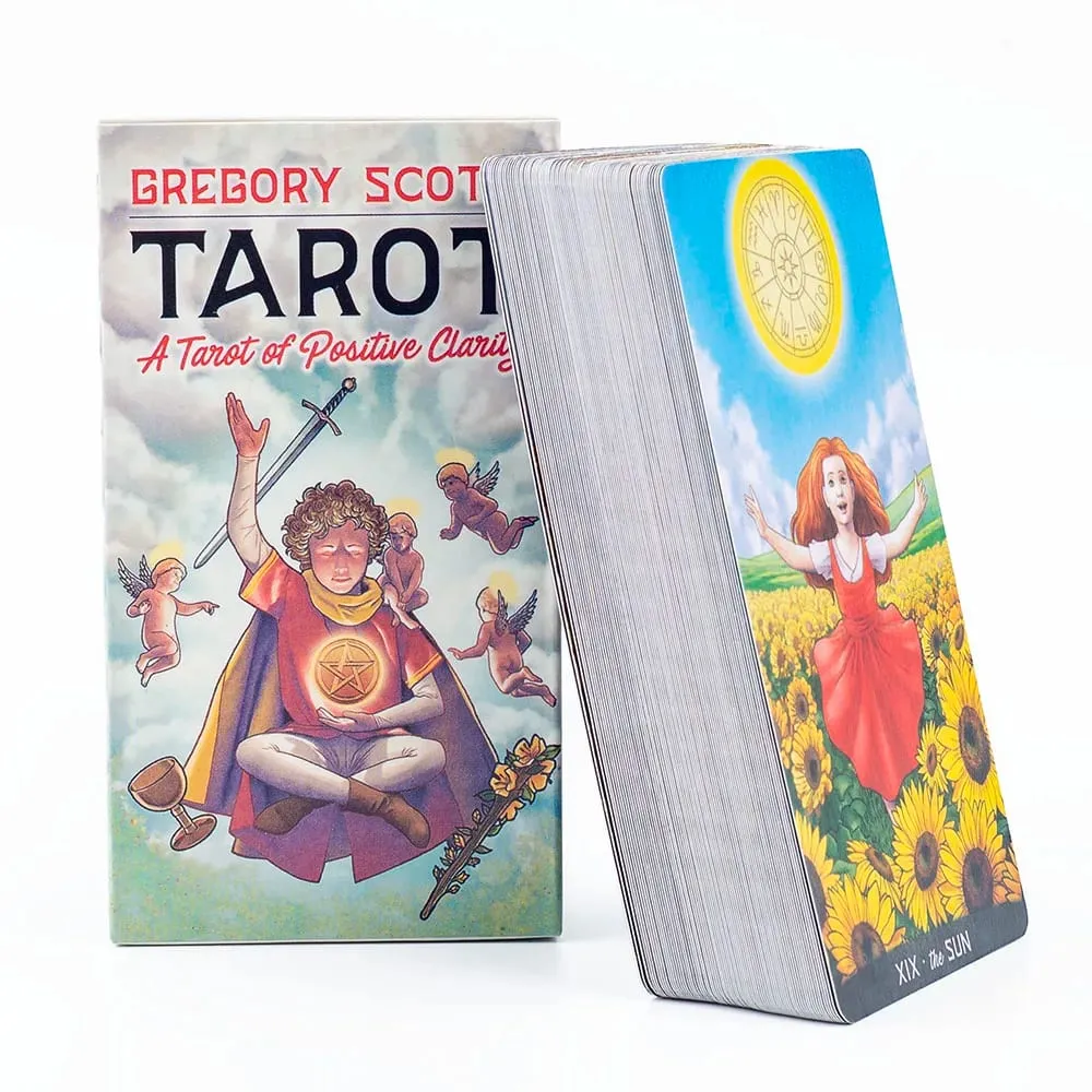 Gregory Scott Tarot 78-Card Deck for English Visions Divination Board Games Party Entertainment and Desktop Leisure Activities