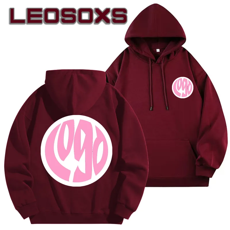 Logo Tersuai DIY Sweatshirt Bertudung Hitam Kapas Tulen Pullover Lengan Panjang Atasan Kasual untuk Lelaki Dan Wanita Fesyen Musim Sejuk Musim Gugur