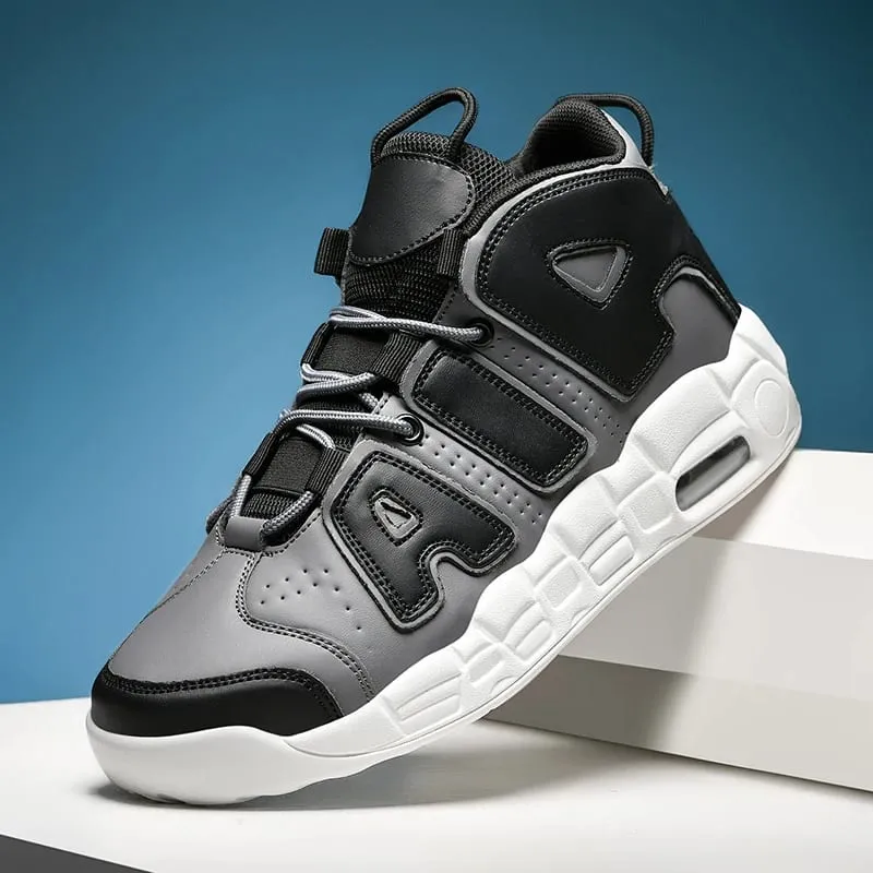 New Large-sized High-top Men's Shoes Lightweight and Anti-slip Air Cushioned Sports Running Shoes Casual Basketball Shoes — image 8