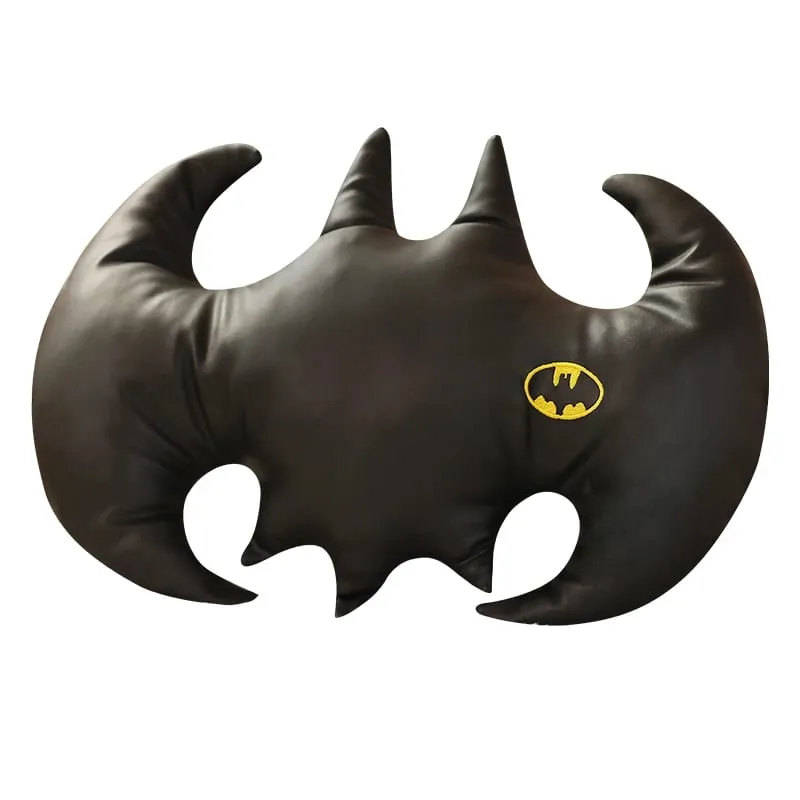 Pictorial Black Bat Shaped Plush Pillow Cool Superman Sofa Cushion Bay Window Nap Pillow Stuffed Animal Toys Hobbies Xmas Gifts