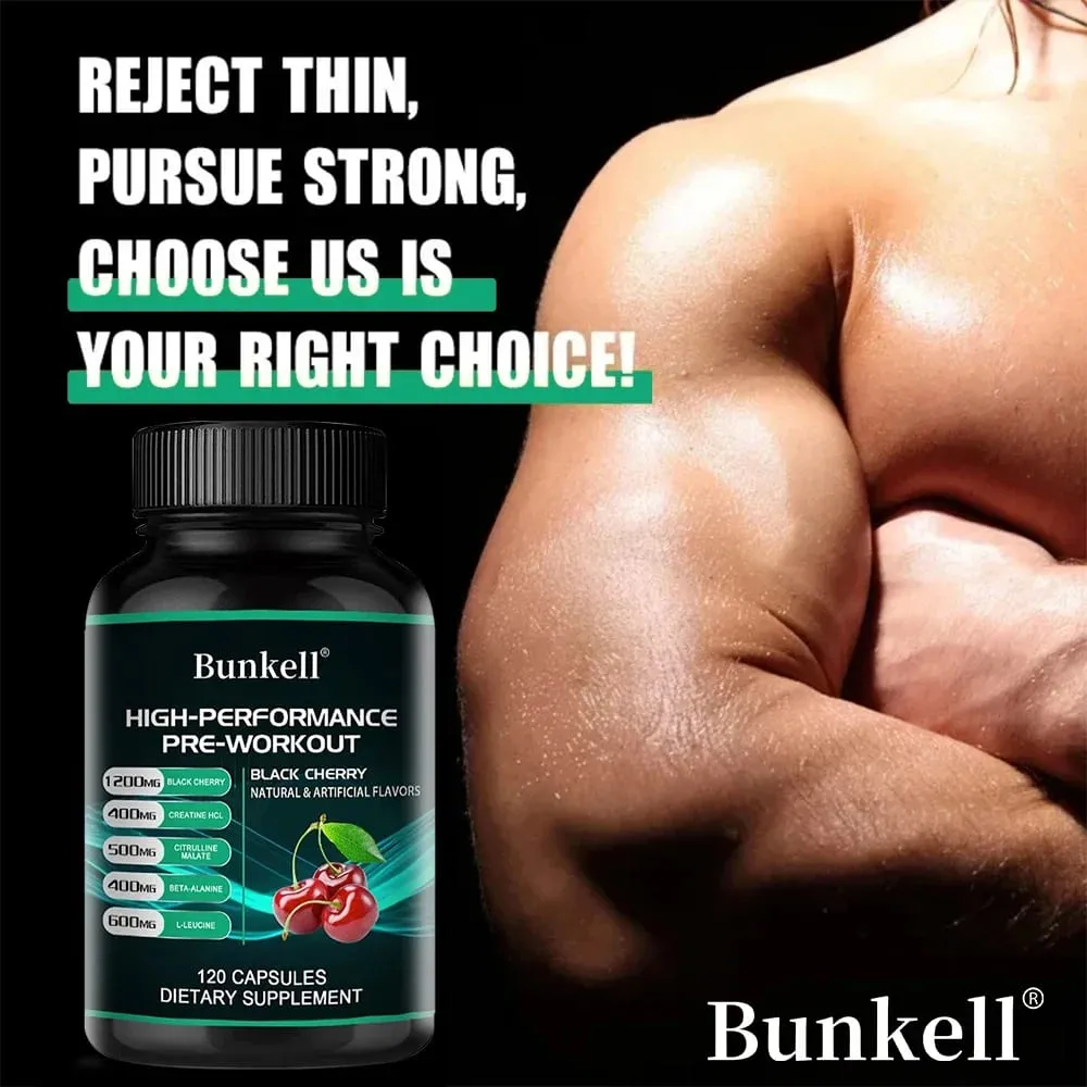 Creatine Monohydrate with Black Cherry - Muscle Growth - Exercise and Fitness to Improve Performance Muscle