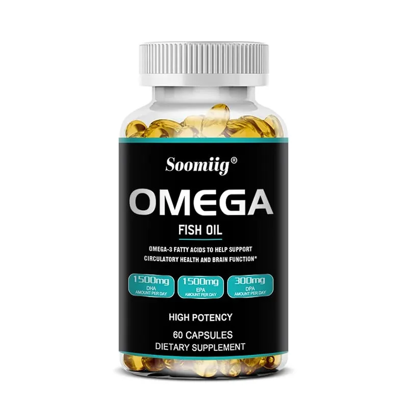 Kapsułki Omega 3 z olejem rybim 3300 mg Wysoka moc z EPA i DHA Wspiera energię Mózg Serce Stawy Oko Skóra i odporność Zdrowie — image 8