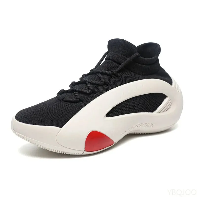 Spring and Autumn New Elastic Socks Men's Shoes Mid Top Breathable Thick Bottom Casual Large Size Men's Designer Shoes