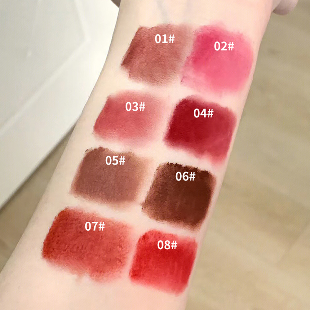 Cappuvini Espresso Matte Velvet Lip Glaze Chống Thấm Nước Kết Cấu Lâu Mịn Bóng Trang Điểm Màu Môi
