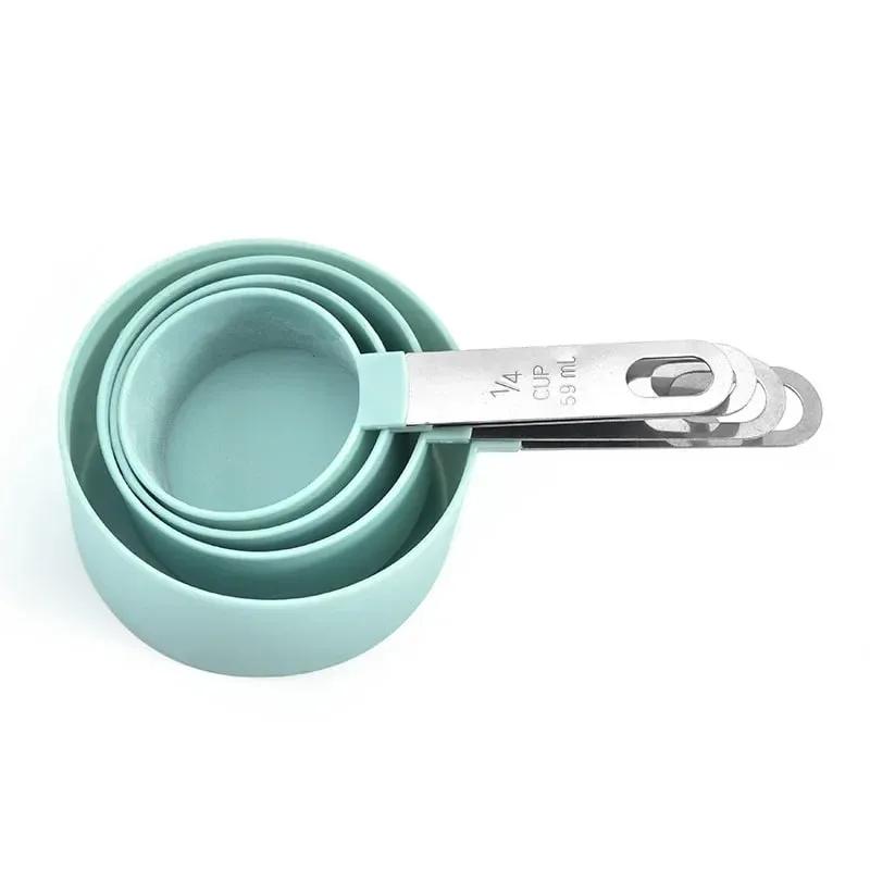 4/8PCS/Set Plastic Multi Purpose Measuring Cup Measuring Spoon Stainless Steel Handle With Graduated Measuring Baking Tools