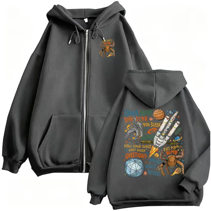 Project Hail Mary Zipper Hoodies Grace Rocky Save Stars Meme Sweatshirt Jacket Coats Men Women Fashion Casual Cozy Zip Up Hooded — image 4