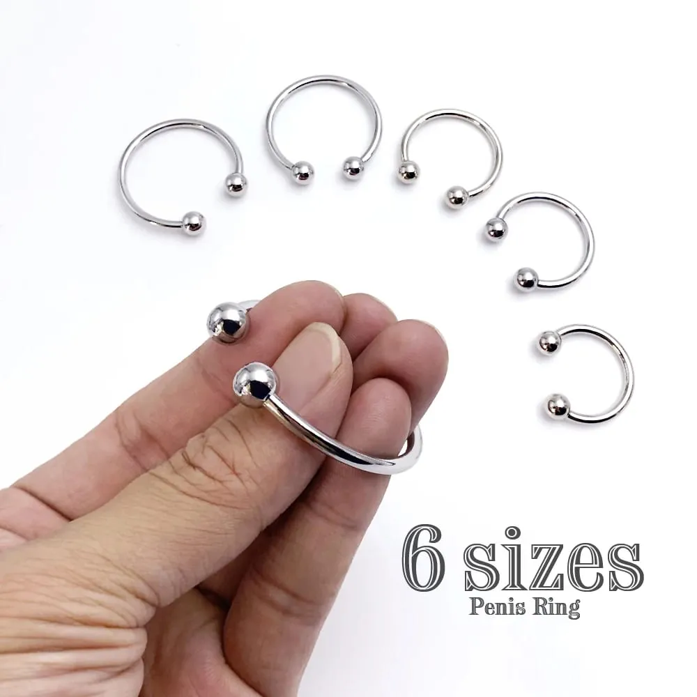 1pcs Penis Ring Stainless steel penis delay ring glans ring couple flirting products Male adult sex toys — image 1