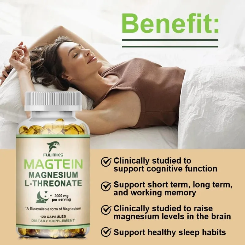 Magtein Magnesium L-Threonate Supplement Clinically Studied to Boost Brain Magnesium Improve Memory Focus & Restful Sleep — image 5