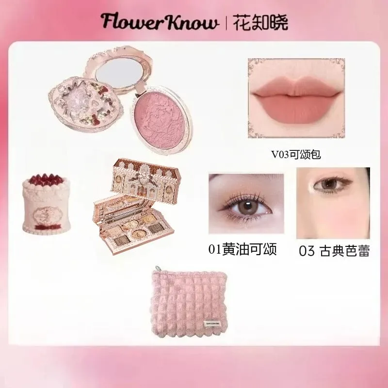 Flower Knows Makeup Set Gift Box Butterfly Cloud Shoulder Cosmetics Lipstick Lip Blush Eyeshadow Makeup Bag — image 8
