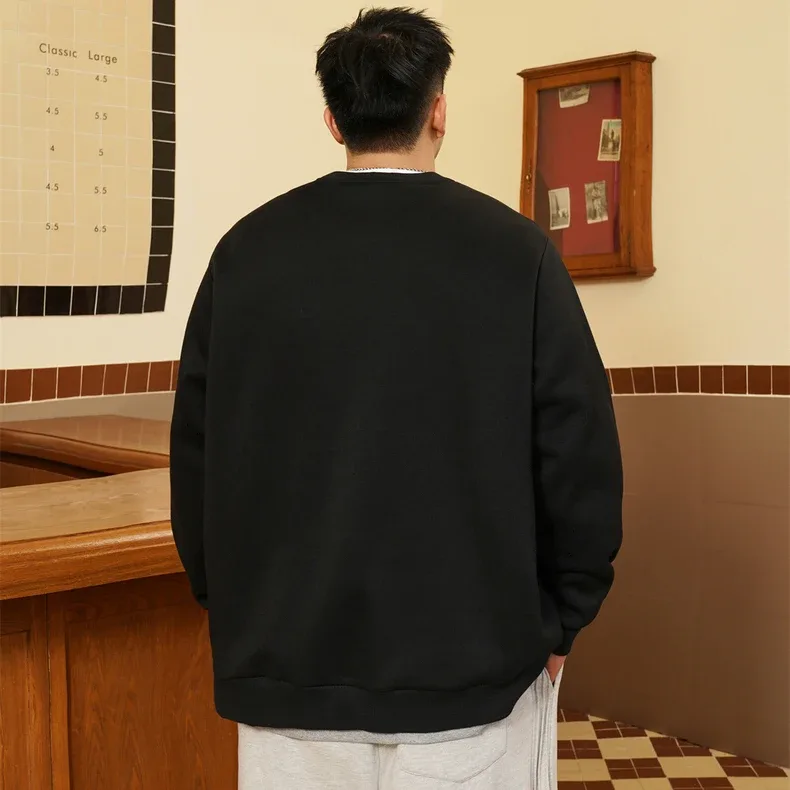 Sweatshirt Pullovers Men Oversized Sweater Plus Size 6XL 7XL 8XL Man Round Neck Long Sleeve Printed Loose Tops Big Size Clothing