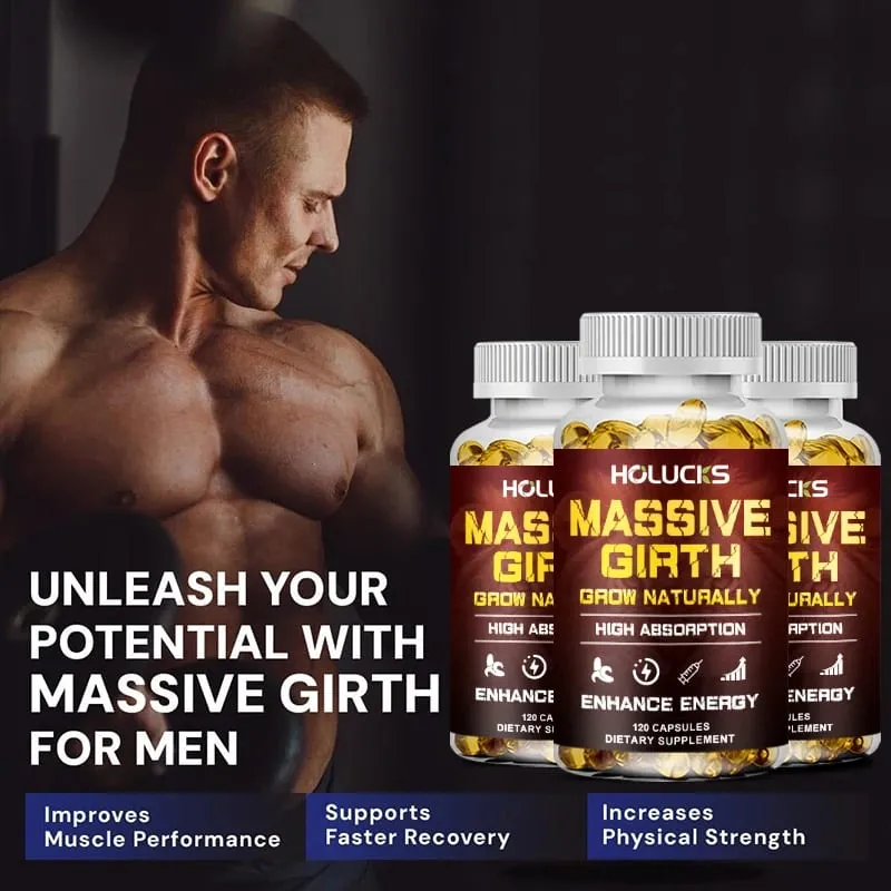 Men's Health Supplement Capsules Enhances Performance & Energy for Stamina Muscle Strength Booster
