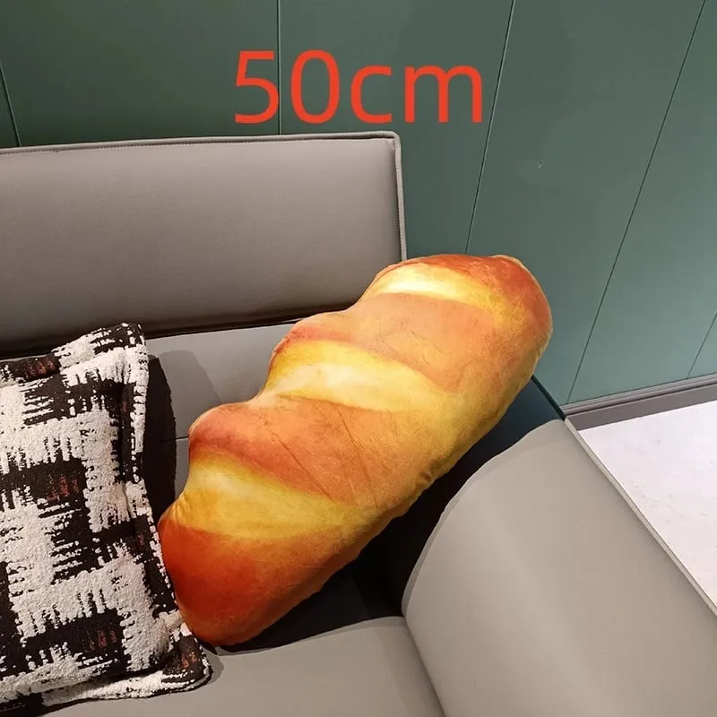 Simulasi Bantal Raksasa Kawaii Roti Besar Boneka Bantal Mewah Mainan Bantal Makanan Lucu Lembut untuk Anak-anak Hadiah Ulang Tahun Natal Anak-anak