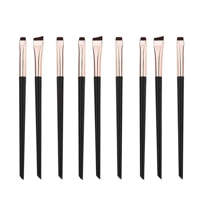 3/6/9/12Pcs Angled Eyeliner Brush Micro-Fine Tip for Brows & Cut Crease Vegan Professional Makeup Brushes