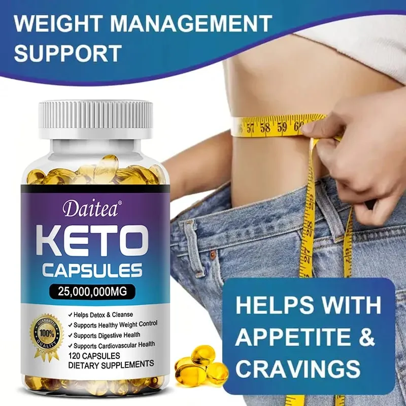 Organic Keto Detox Capsules - Flat Belly Deep Cleansing Detox Provides Energy Fat Burning Appetite Suppressant