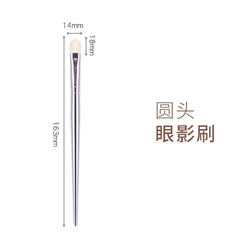Silver High quality full functional Makeup brushes Foundation Powder Blusher Highlight Eyeshadow Flat eyebrow Make up brushes