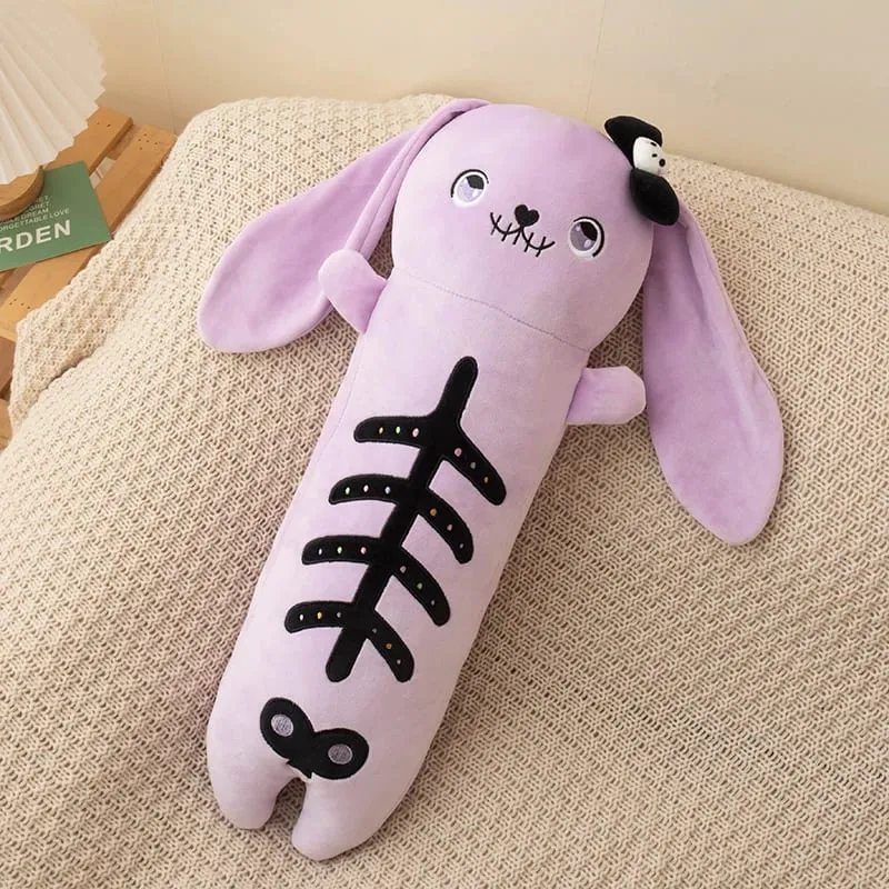 60cm Horror Goth Plush Animal Rabbit Panda Soft Toy Cute Body Pillow Halloween Party Decor Funny Gift For Girl Boy