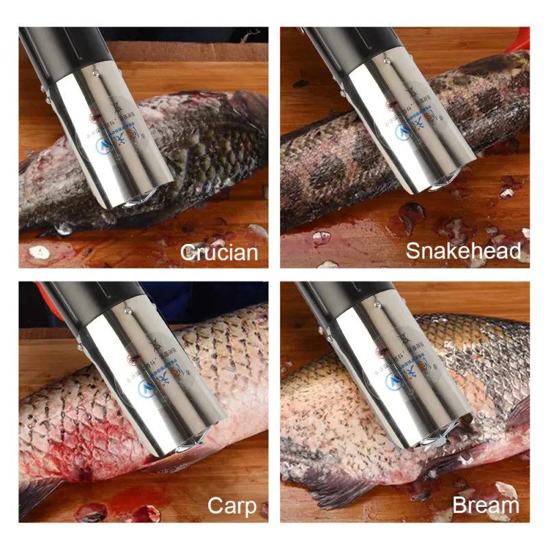 6000 RPM EU Plug Kitchen Tools Fish Scale Planer Seafood Tools Electric Fish Scaler Fishing Scalers Scraper