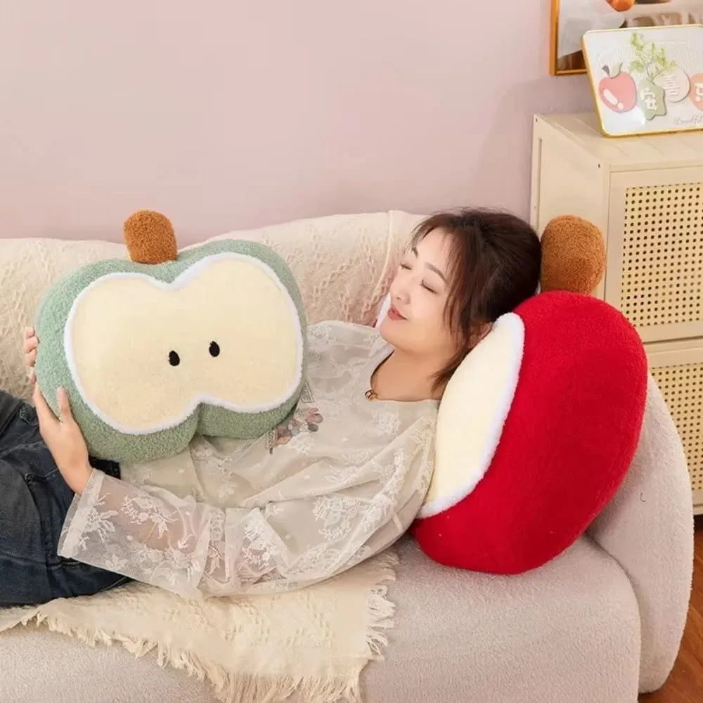 Almohada creativa de muñeco de fruta de felpa, cojín suave para dormir, cojín para asiento de oficina para sala de estar, sofá cama
