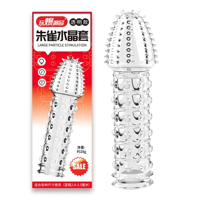 4 Types Crystal Condom Penis Enlargement Sleeve Retarded Ejaculation Adult Sm Games Sex Toys for Men Couples