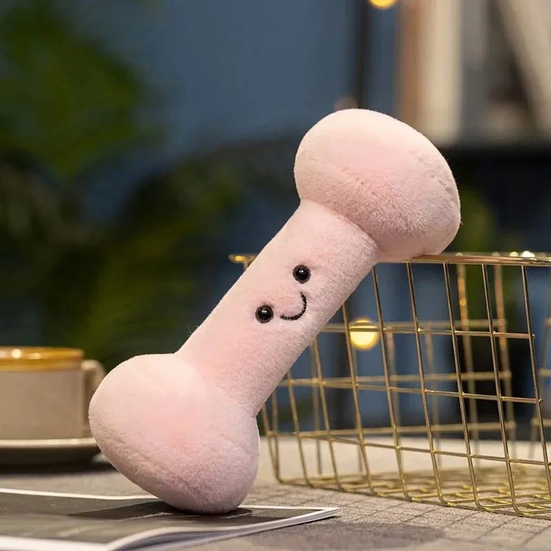 20/23cm Cute Kettle-bell Dumbbell Plush Pillow Stuffed Smiling Face Fitness Sports Equipment Plushie Home Decor Men Gift