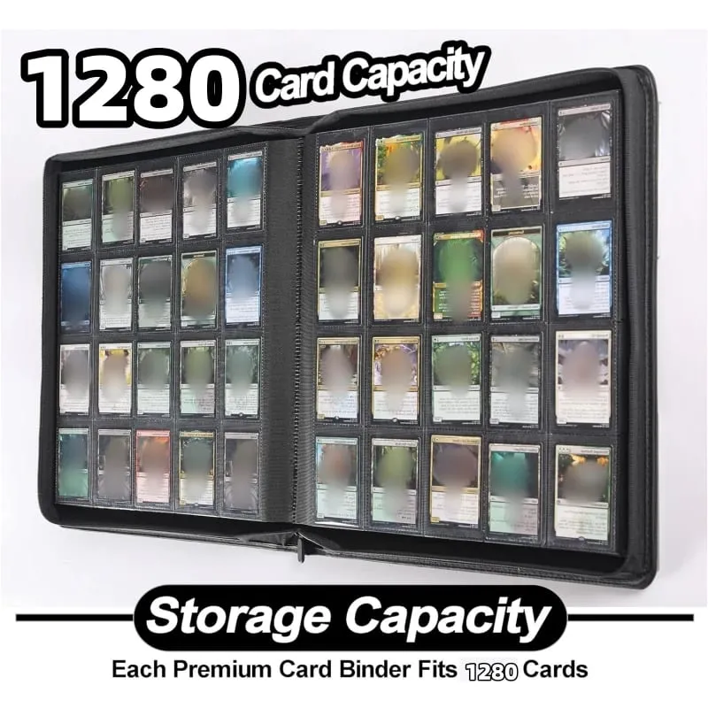 20 Pocket - Premium Trading Card Binder Holds 1280 Cards Ultimate Protection for TCG & Sports Cards. Collector's Dream 6 Colors