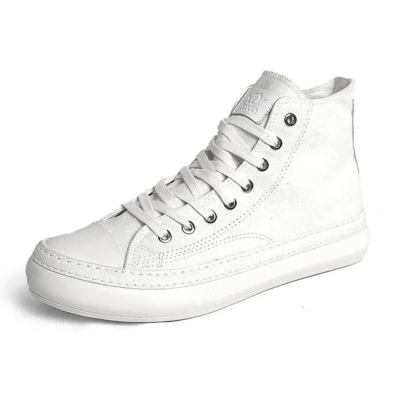 New Fashion Unisex Canvas Boots Men Sneaker Plus Size Women Vulcanized Canvas Shoes High Top Orange Casual Footwear Black 38-44