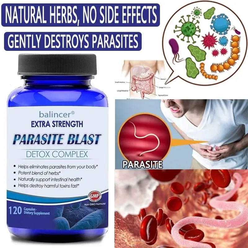 Parasite Detox Body Cleansing Complex with Cranberry Zinc & Garlic Support Cleansing Gut Health Improve Immunity Supplement