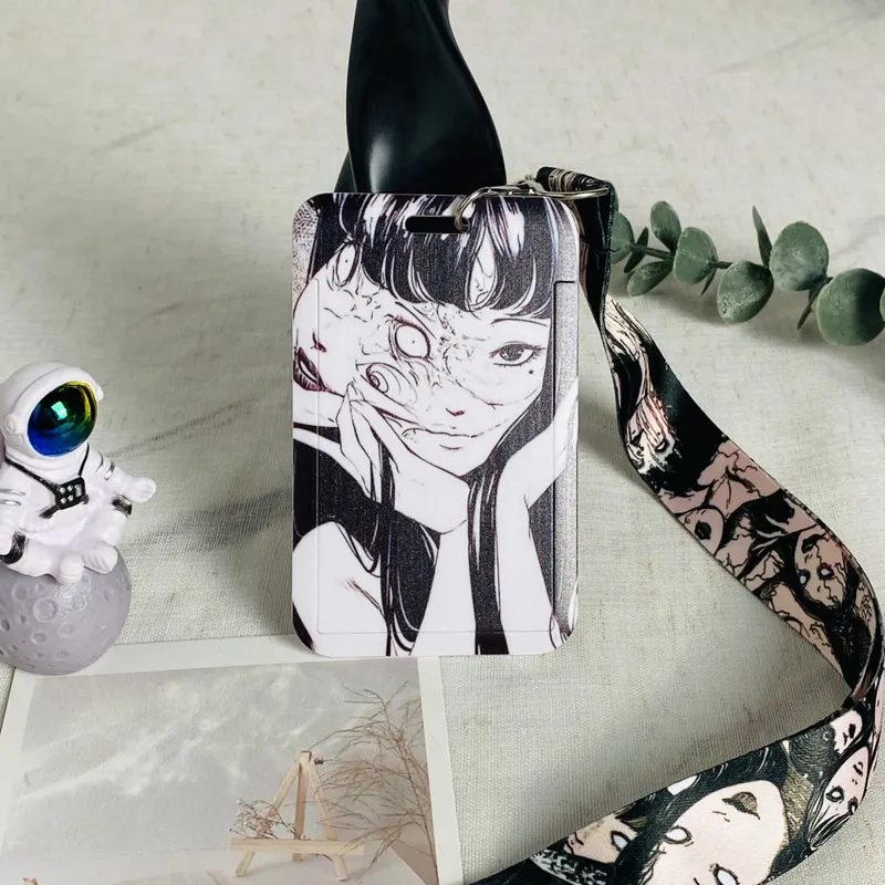 Anime Lanyards Keychain Badge Holder ID Credit Card Pass Hang Rope Lariat Lanyard for Keys Anime Accessories Gifts Halloween