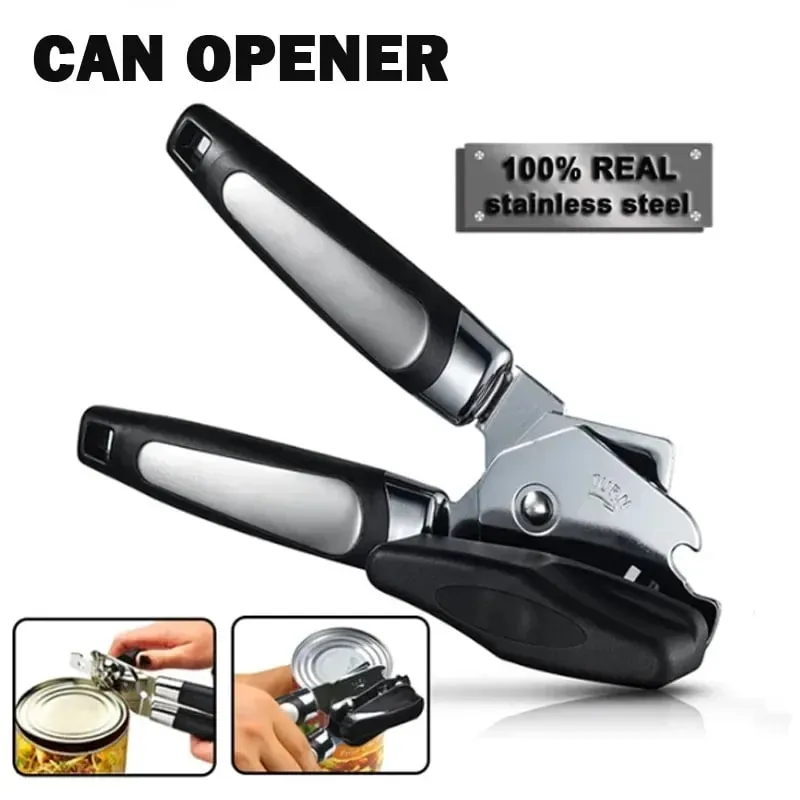Premium Stainless Steel Professional Multi-Tool Can/Tin Cutter Bottle Opener with Ergonomic Grip Kitchen Gadget