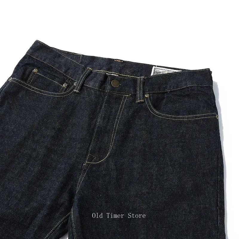 Okonkwo 15oz Selvedge Denim Five-Pocket Jeans Slim Fit Men's Raw Denim Narrow Leg Pants Zipper Fly