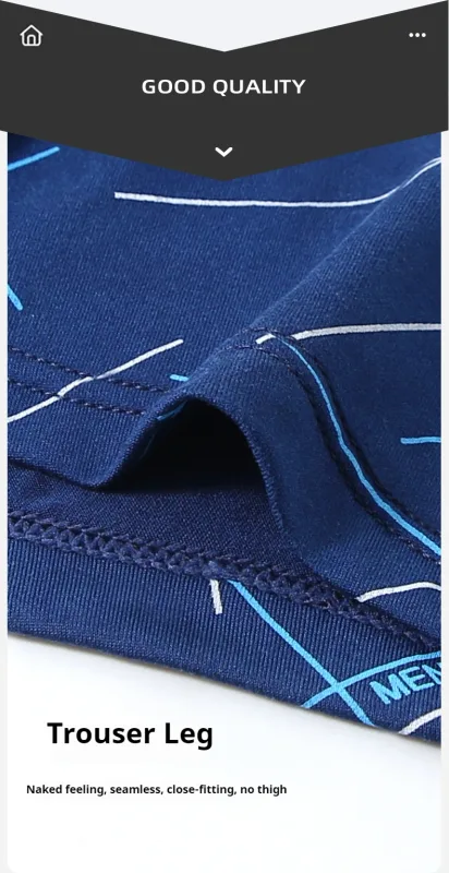 6Pcs Men's Sexy Underwear Boxers Mens Short Soft Comfortable Breathable Fashion Antibacterial Trunks Fitness Running Man Shorts